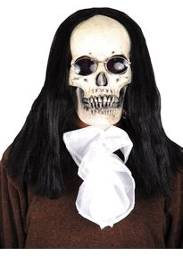 Маска Череп гота с очками и париком