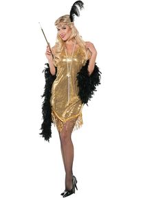 Женский золотой костюм в стиле Гэтсби