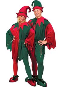Костюм эльфа красно-зеленый