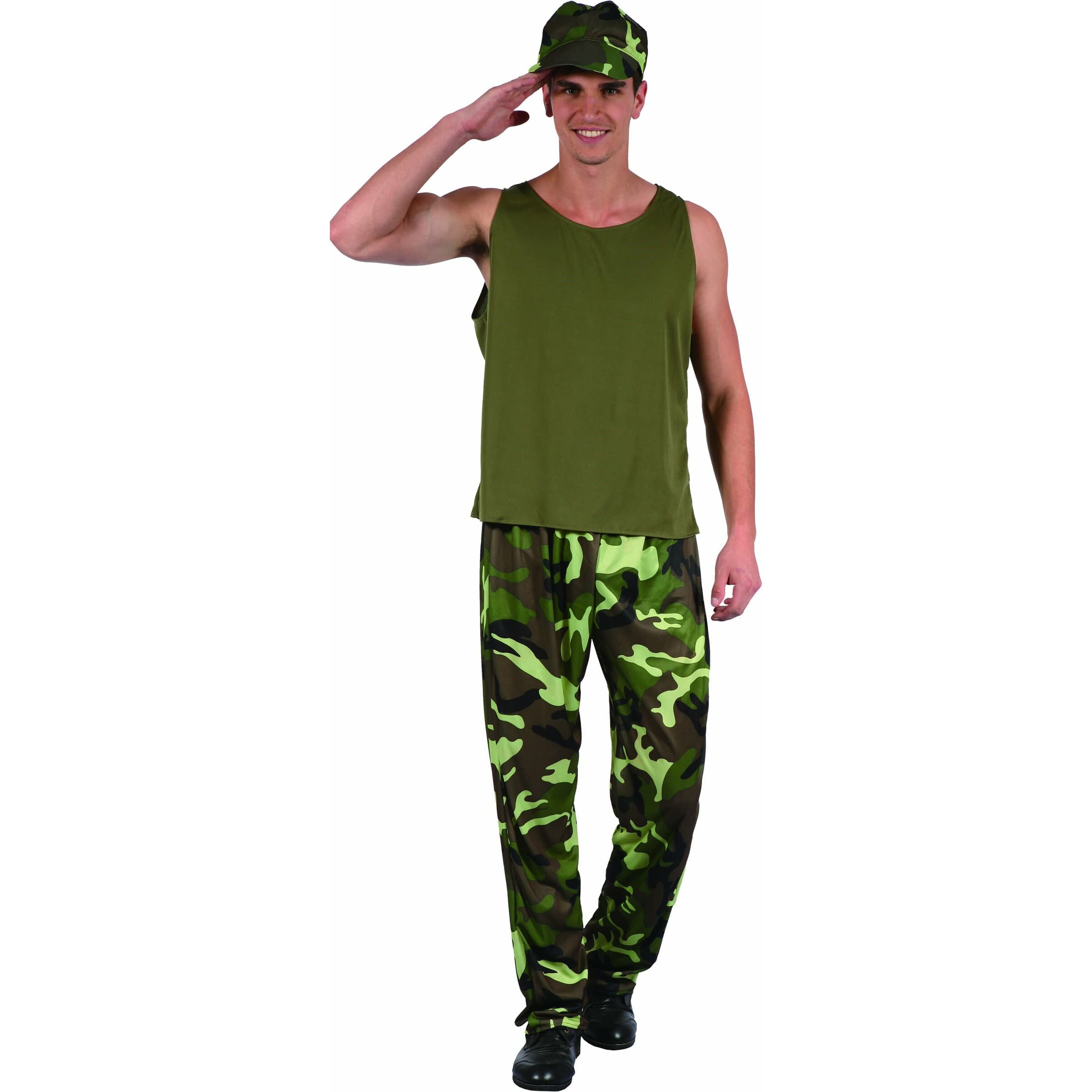 Мужской военный костюм цвета хаки купити за 1108 грн. в Fancydress