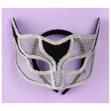 Венецианская маска в серебряную сеточку