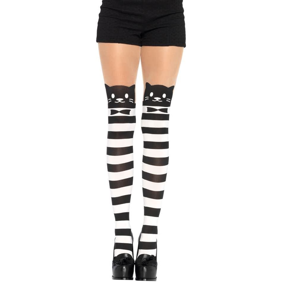 Полосатые колготки с котом купити за 472 грн. в Fancydress